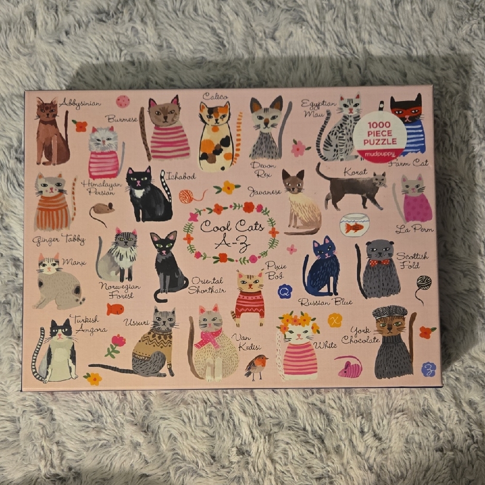 Mudpuppy Cool Cats A–Z 1000 Piece Puzzle